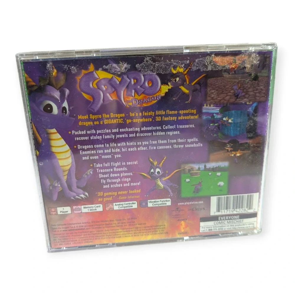 Spyro the Dragon Sony PlayStation 1 PS1 Greatest Hits Action Adventure Game CIB